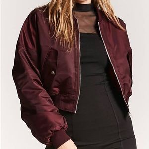 Forever 21 maroon brand new bomber jacket